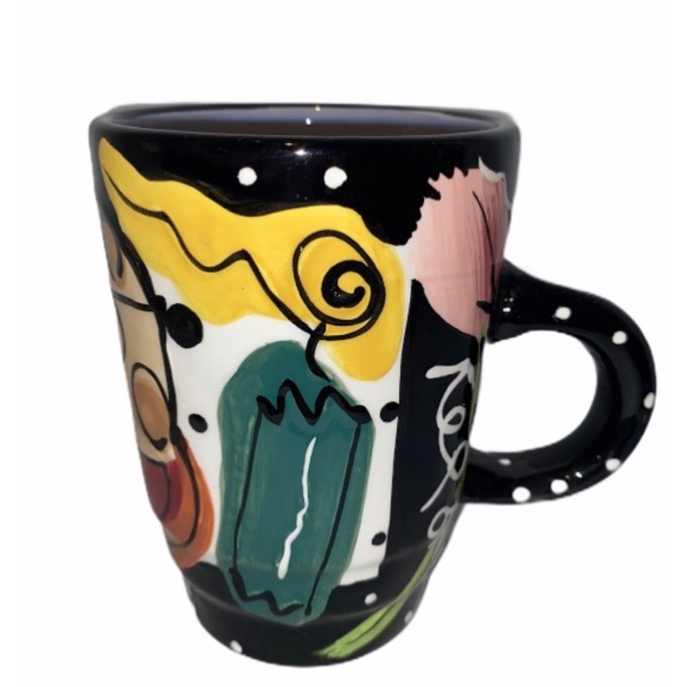 With Love Joanne Delomba Hand Painted French Mug